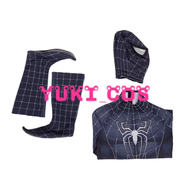 画像8: スパイダーマン3 ヴェノム 黒いスパイダーマン コスプレ衣装 (8)