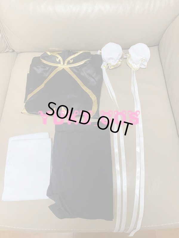 画像9: ストリートファイターV 春麗 チュンリー 黒 コスプレ衣装 送料無料 (9)