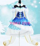 画像1: プロジェクトセカイ カラフルステージ! feat. 初音ミク　プロセカ 初音ミク 雪ミク Snow Princess ドレス 2019 コスプレ衣装　送料無料 (1)