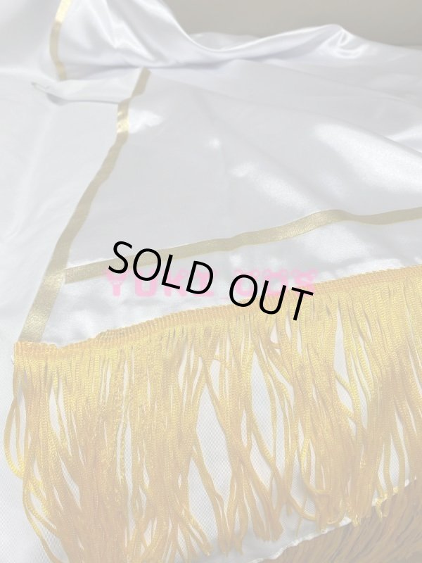 画像3: Sky星を紡ぐ子どもたち 祖たる賢者ケープ 白+黄色フリンジ 送料無料 (3)