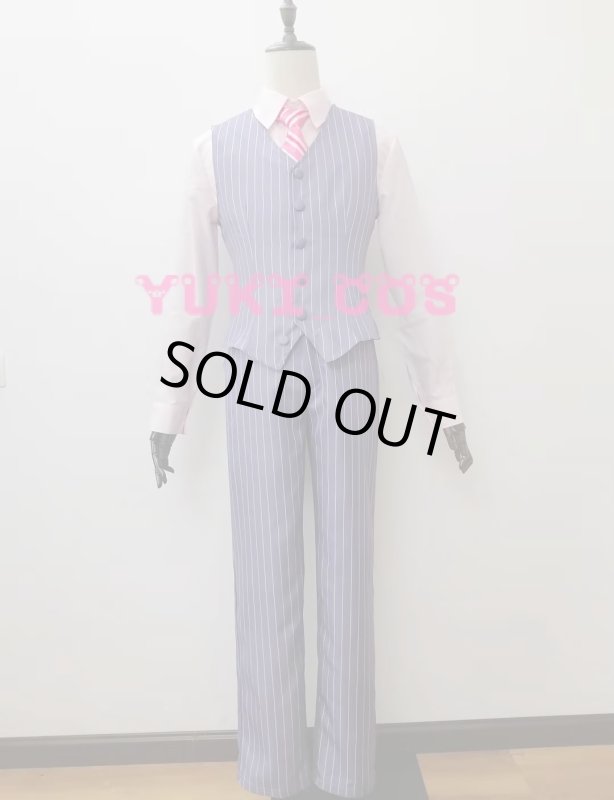 画像3: 東京リベンジャーズ 三途春千夜 さんずはるちよ スーツ 縦縞模様 コスプレ衣装 送料無料 (3)