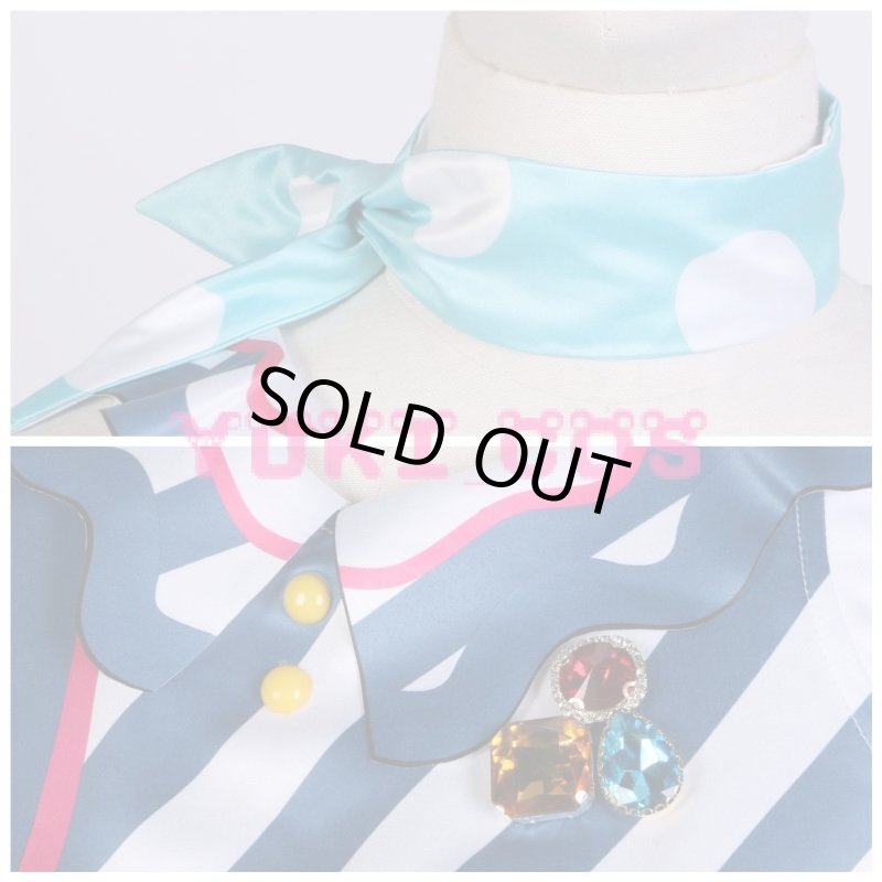 画像4: ラブライブ！スクフェス　レトロポップ編　レトロポップダンス　嵐千砂都SR　コスプレ衣装　送料無料 (4)