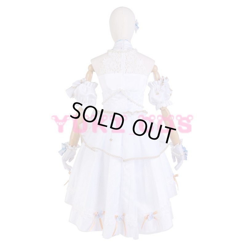 画像4: ラブライブ!スクフェス ジューンブライド編 ドレス姿に見とれて 平安名すみれSR コスプレ衣装 送料無料 (4)