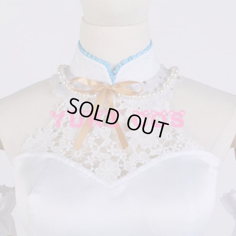 画像5: ラブライブ!スクフェス ジューンブライド編 ドレス姿に見とれて 平安名すみれSR コスプレ衣装 送料無料 (5)