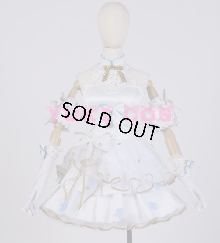 画像3: ラブライブ！スクフェス　ジューンブライド編　唐可可　コスプレ衣装　送料無料 (3)