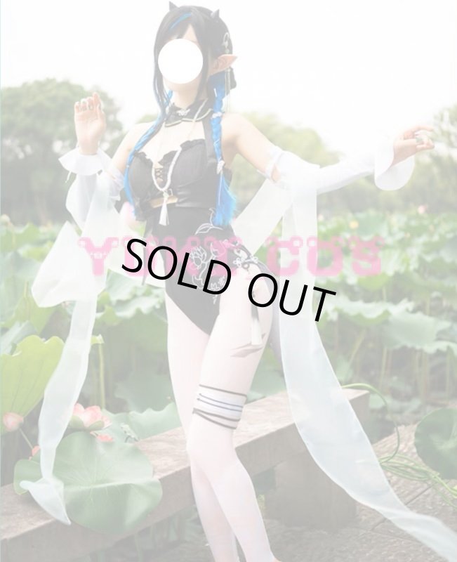 画像4: アークナイツ　ブラックナイト　夏の花弁FA641　コスプレ衣装　送料無料 (4)