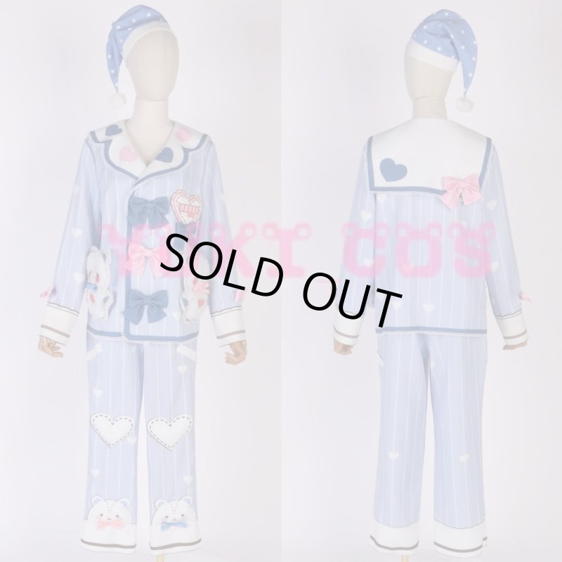 画像4: プロジェクトセカイ プロセカ 青柳冬弥 花里みのり パジャマ コスプレ衣装 送料無料 (4)