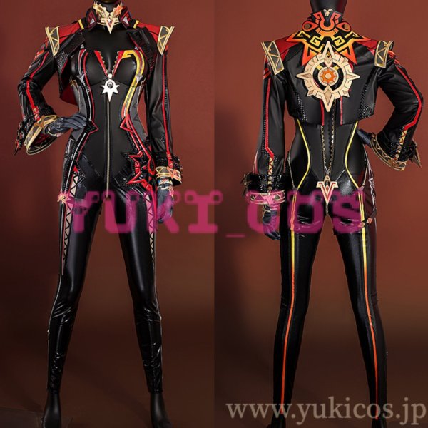 マーヴィカ　原神　コスプレ　Mサイズ 三分妄想 原神 コスプレ マーヴィカ 炎神 衣装 ※ウィッグ 靴 武器 追加