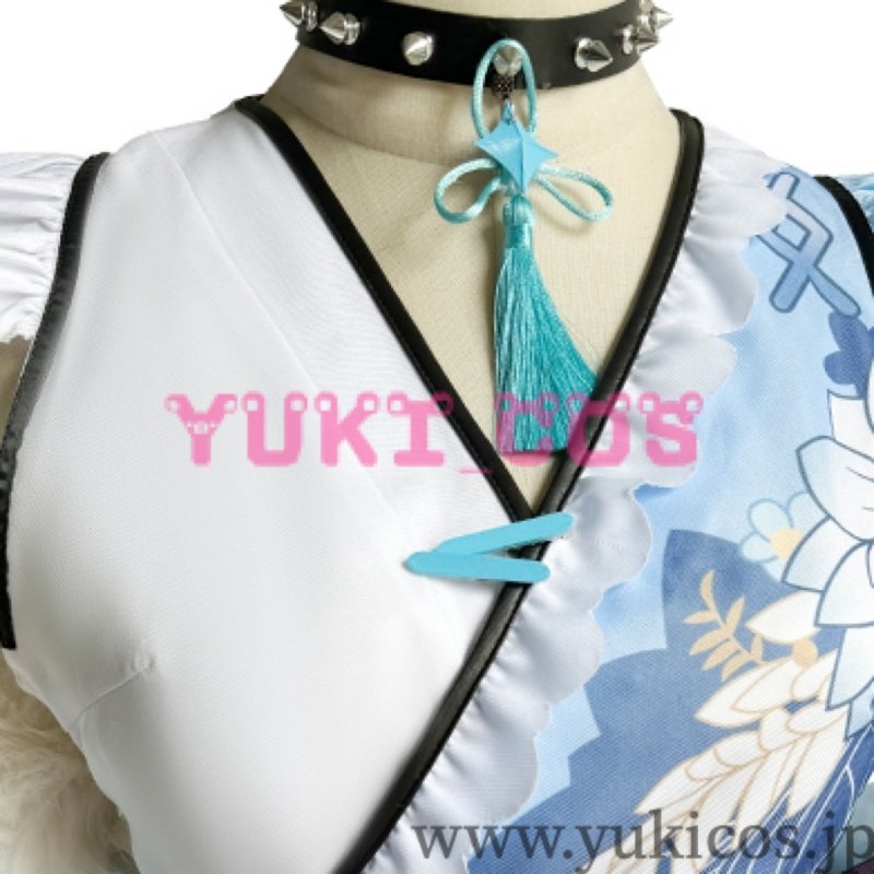 画像6: バーチャルYouTuber Vtuber  ホロライブ Mococo Abyssgard モココ・アビスガード Fuwawa Abyssgard フワワ・アビスガード FUWAWA MOCOCO 正月和服 コスプレ衣装 送料無料 (6)