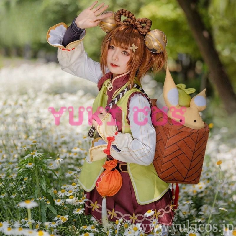 画像9: 原神 げんしん 瑶瑶 ヨォーヨ コスプレ衣装 送料無料 (9)