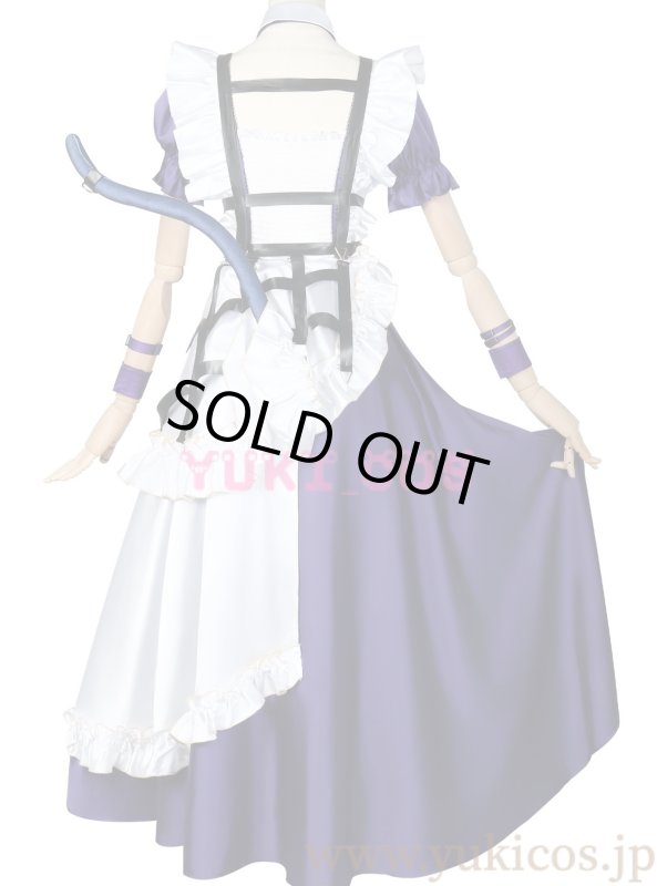 画像3: Vtuber　にじさんじEN　Meloco Kyoran　狂蘭メロコ　ポニーテール猫耳メイド　コスプレ衣装　送料無料 (3)