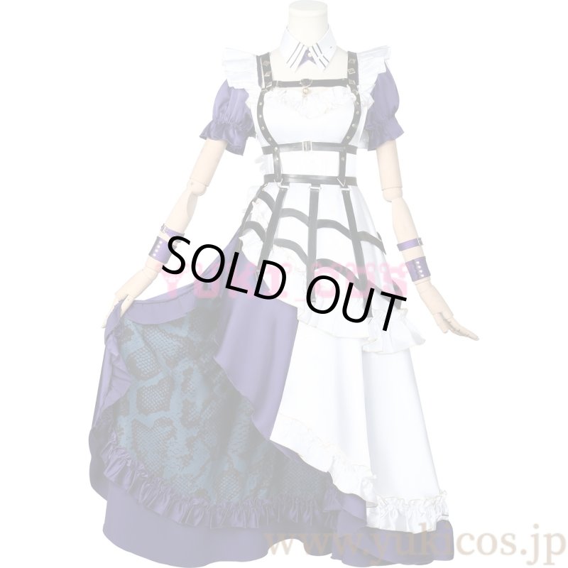 画像1: Vtuber　にじさんじEN　Meloco Kyoran　狂蘭メロコ　ポニーテール猫耳メイド　コスプレ衣装　送料無料 (1)