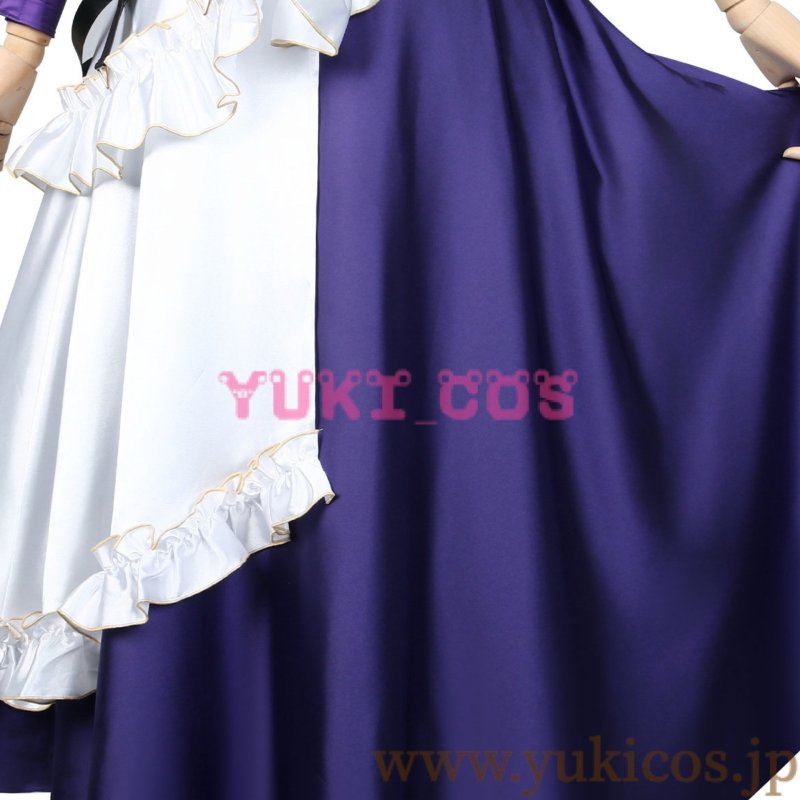 画像9: Vtuber にじさんじEN Meloco Kyoran 狂蘭メロコ ポニーテール猫耳メイド コスプレ衣装 送料無料 (9)