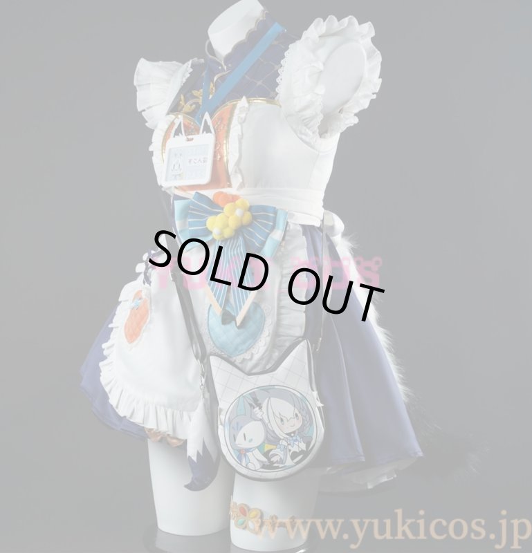 画像3: バーチャルYouTuber 　Vtuber　ホロライブ　白上フブキ　レトロ風喫茶衣装　コスプレ衣装　送料無料 (3)