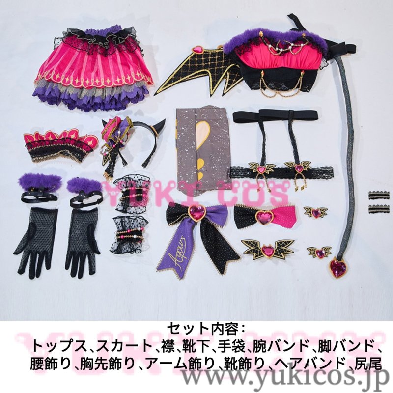画像2: ラブライブ! スクールアイドルフェスティバル Aqours 小悪魔 津島善子 コスプレ衣装 送料無料 (2)