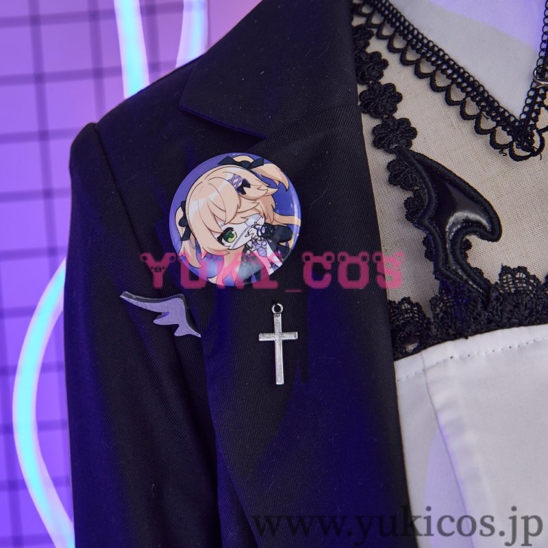 画像7: 原神 げんしん Cafe in Seoul Fischl  フィッシュル コスプレ衣装 送料無料 (7)