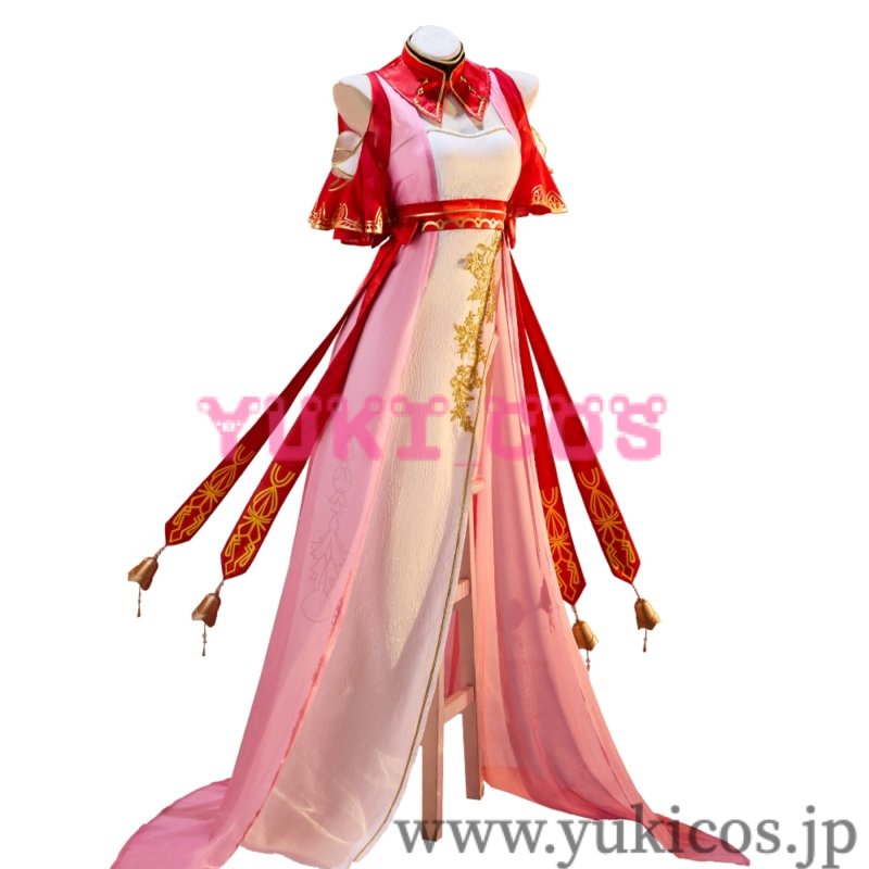 画像4: 縁結びの妖狐ちゃん 塗山紅紅 トサン・ココ 金羽華裳 コスプレ衣装 送料無料 (4)