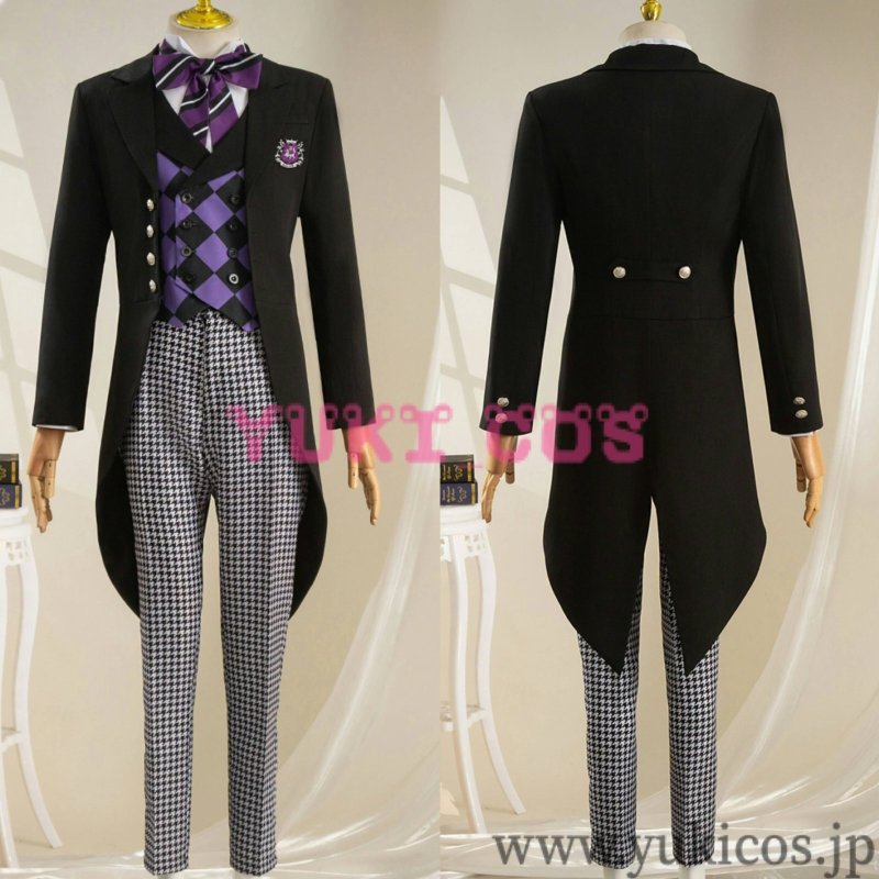 画像22: 黒執事 寄宿学校編 ハーマン・グリーンヒル Herman Greenhill エドガー・レドモンド Edgar Redmond ロレンス・ブルーアー Lawrence Bluewer グレゴリー・バイオレット Gregory Violet コスプレ衣装 送料無料 (22)