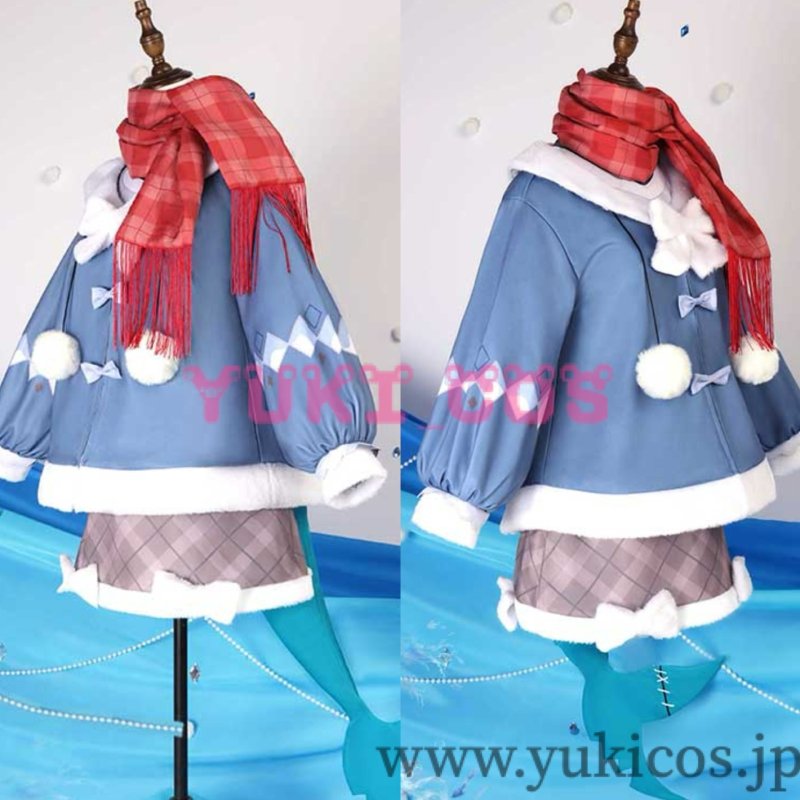 画像3: Vtuber ホロライブEN Gawr Gura がうるぐら pet the shark 冬服 コスプレ衣装 送料無料 (3)