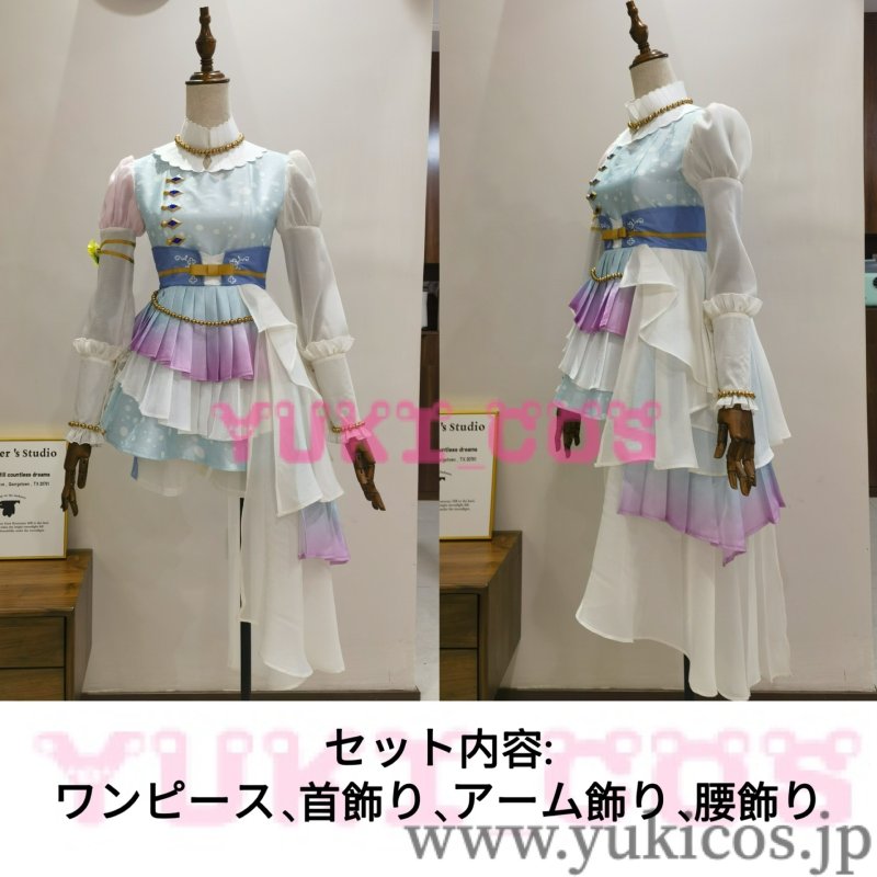 画像2: プロジェクトセカイ　プロセカ　ビビバス　Vivid BAD SQUAD　おつかい中の出会い　特訓後　白石杏　春立つ乙女の羽衣　オリジナル　コスプレ衣装　送料無料 (2)