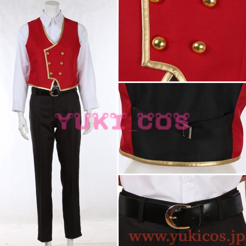 画像4: ツイステッドワンダーランド ツイステ ハーツラビュル寮  エース/トレイ/デュース 制服 コスプレ衣装 送料無料 (4)