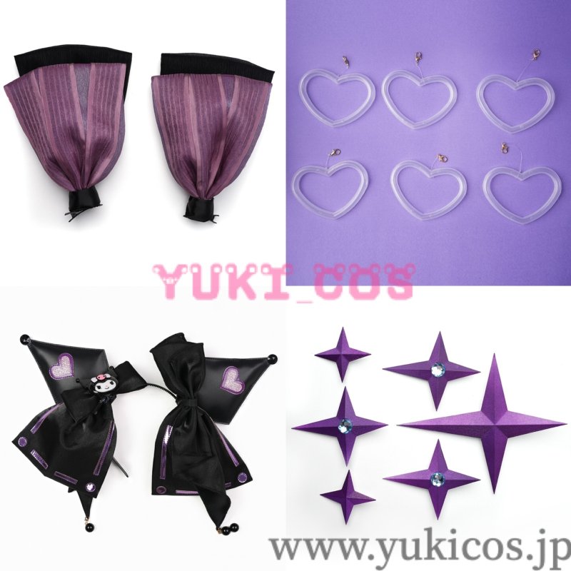 画像13: Honor Of Kings x Sanrio Character Kuromi's Heart Angela エンジェル クロミ コスプレ衣装 送料無料 (13)