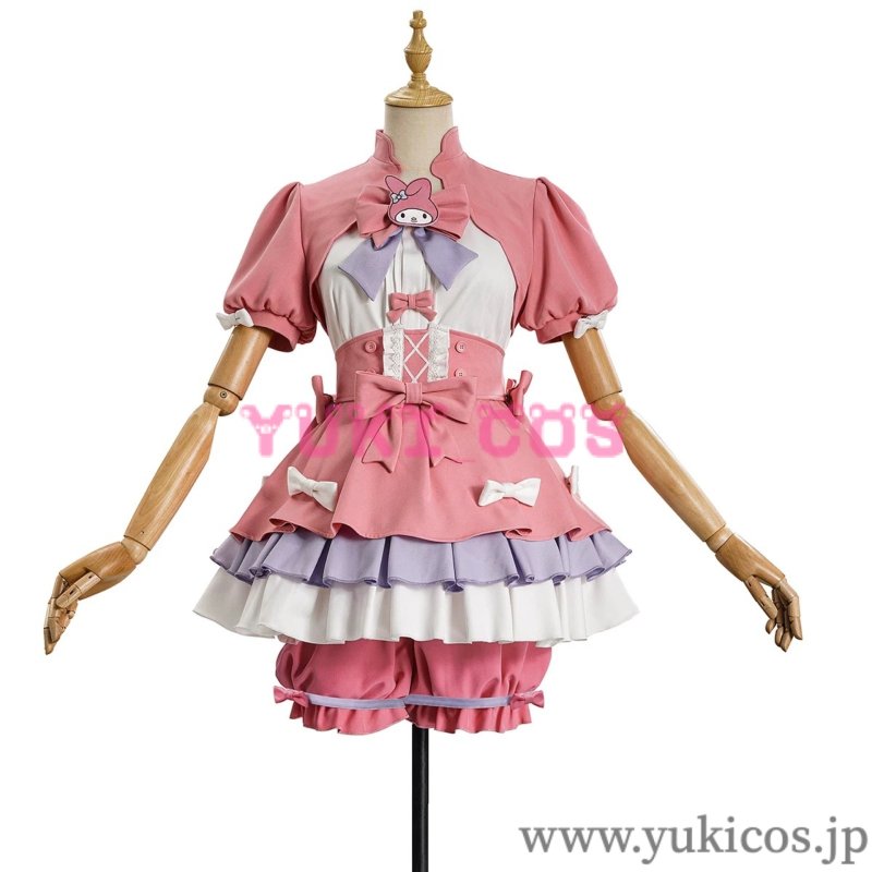 画像1: IdentityV×サンリオキャラクターズ コラボ衣装　応援団　Stunning My Melody　チアフルマイメロディ　コスプレ衣装　送料無料 (1)