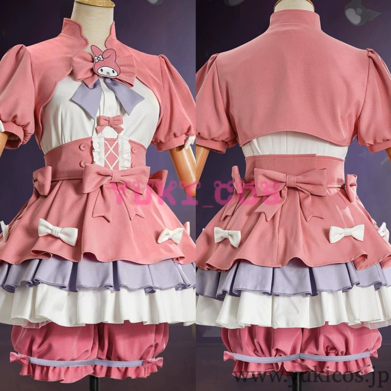 画像3: IdentityV×サンリオキャラクターズ コラボ衣装 応援団 Stunning My Melody チアフルマイメロディ コスプレ衣装 送料無料 (3)