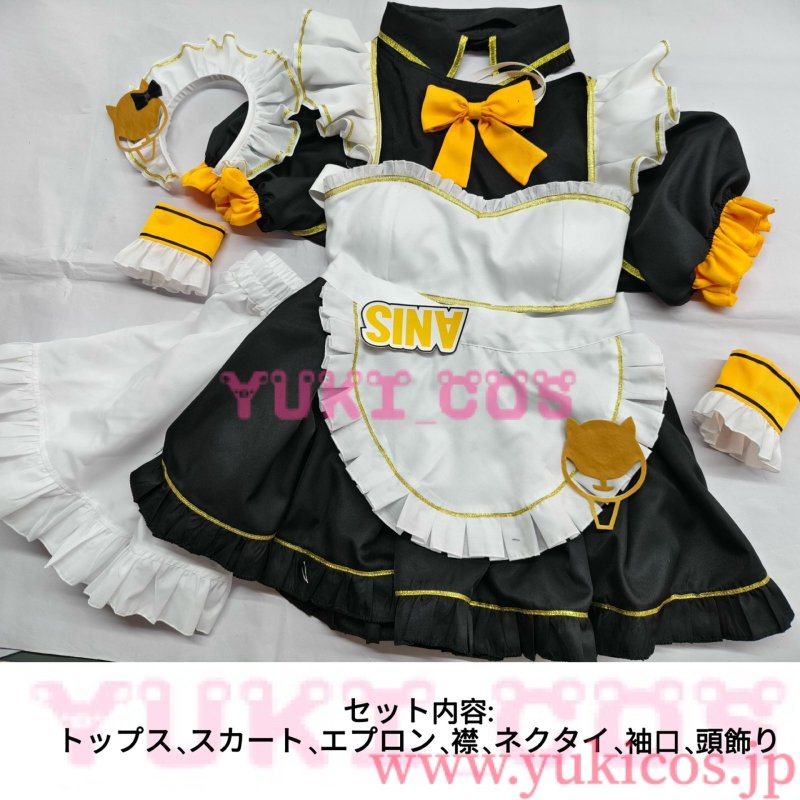 画像2: 勝利の女神：NIKKE　ニケ　スイートメイドコラボカフェ　アニス　メイド服　コスプレ衣装　送料無料 (2)