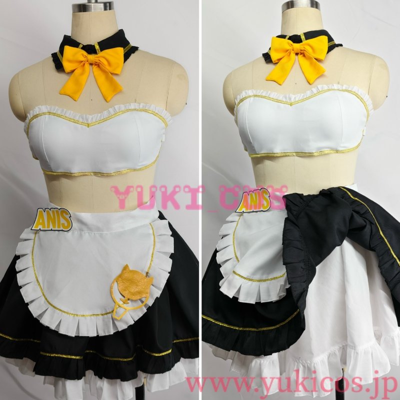 画像7: 勝利の女神：NIKKE　ニケ　スイートメイドコラボカフェ　アニス　メイド服　コスプレ衣装　送料無料 (7)