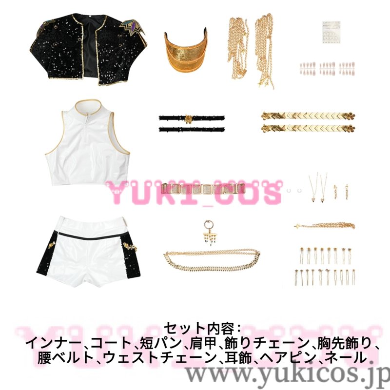 画像2: KPOPガールズ! デーモン・ハンターズ Kpop Demon Hunters Rumi ルミ Golden  コスプレ衣装 送料無料 (2)