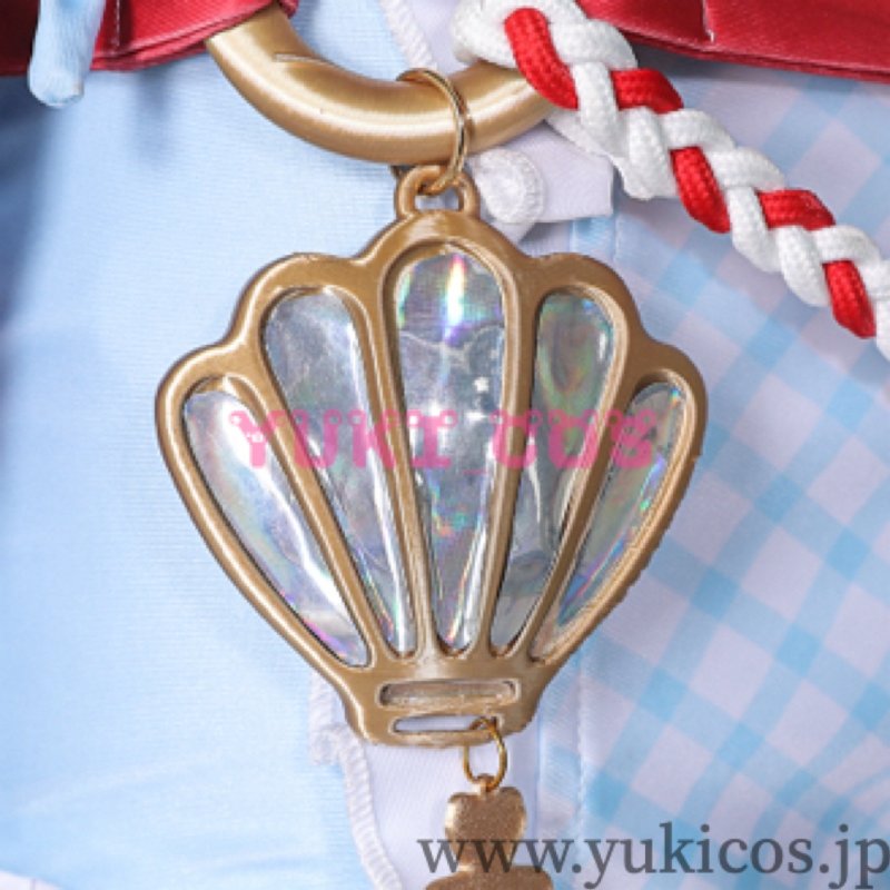 画像9: プロジェクトセカイ プロセカ 水辺に咲く可憐な花ガチャ 最強アイドルスマイル! ブルーマリン・クルースタイル 桃井愛莉 コスプレ衣装 送料無料 (9)