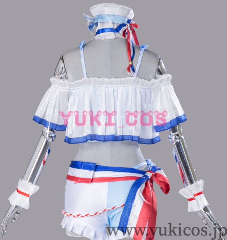 画像3: プロジェクトセカイ プロセカ 水辺に咲く可憐な花ガチャ 最強アイドルスマイル! ブルーマリン・クルースタイル 桃井愛莉 コスプレ衣装 送料無料 (3)