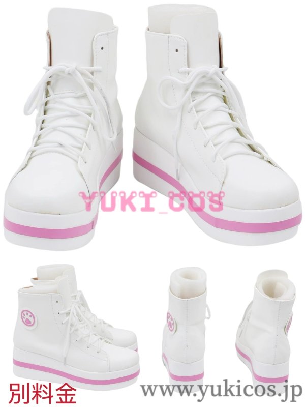 画像11: プロジェクトセカイ プロセカ Let's play with catsガチャ ドーナツとピース! 暁山瑞希 cute white kitty コスプレ衣装 送料無料 (11)