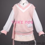 画像1: プロジェクトセカイ　プロセカ　Let's play with catsガチャ　ドーナツとピース！ 暁山瑞希　cute white kitty　コスプレ衣装　送料無料 (1)