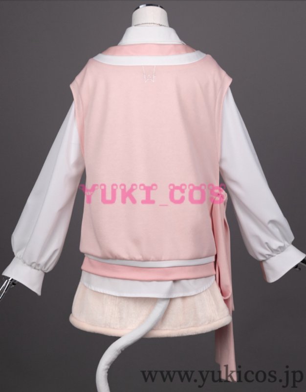 画像3: プロジェクトセカイ プロセカ Let's play with catsガチャ ドーナツとピース! 暁山瑞希 cute white kitty コスプレ衣装 送料無料 (3)