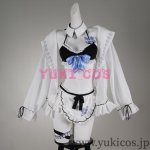 画像1: Vtuber　ホロライブ　ホロナツパラダイス　海の家の可愛いウェイトレスさん！　兎田ぺこら　コスプレ衣装　送料無料 (1)