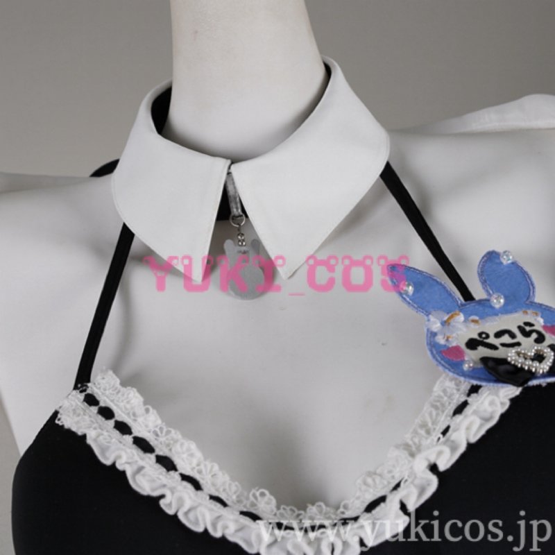 画像9: Vtuber　ホロライブ　ホロナツパラダイス　海の家の可愛いウェイトレスさん！　兎田ぺこら　コスプレ衣装　送料無料 (9)