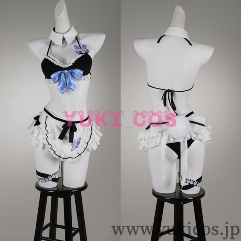 画像5: Vtuber　ホロライブ　ホロナツパラダイス　海の家の可愛いウェイトレスさん！　兎田ぺこら　コスプレ衣装　送料無料 (5)