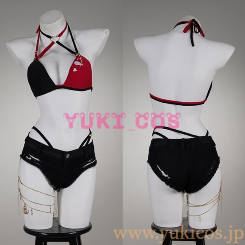 画像9: Vtuber　ホロライブ　ホロナツパラダイス　海の家の可愛いウェイトレスさん！　宝鐘マリン　コスプレ衣装　送料無料 (9)