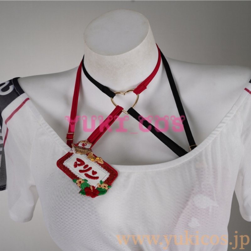 画像4: Vtuber　ホロライブ　ホロナツパラダイス　海の家の可愛いウェイトレスさん！　宝鐘マリン　コスプレ衣装　送料無料 (4)