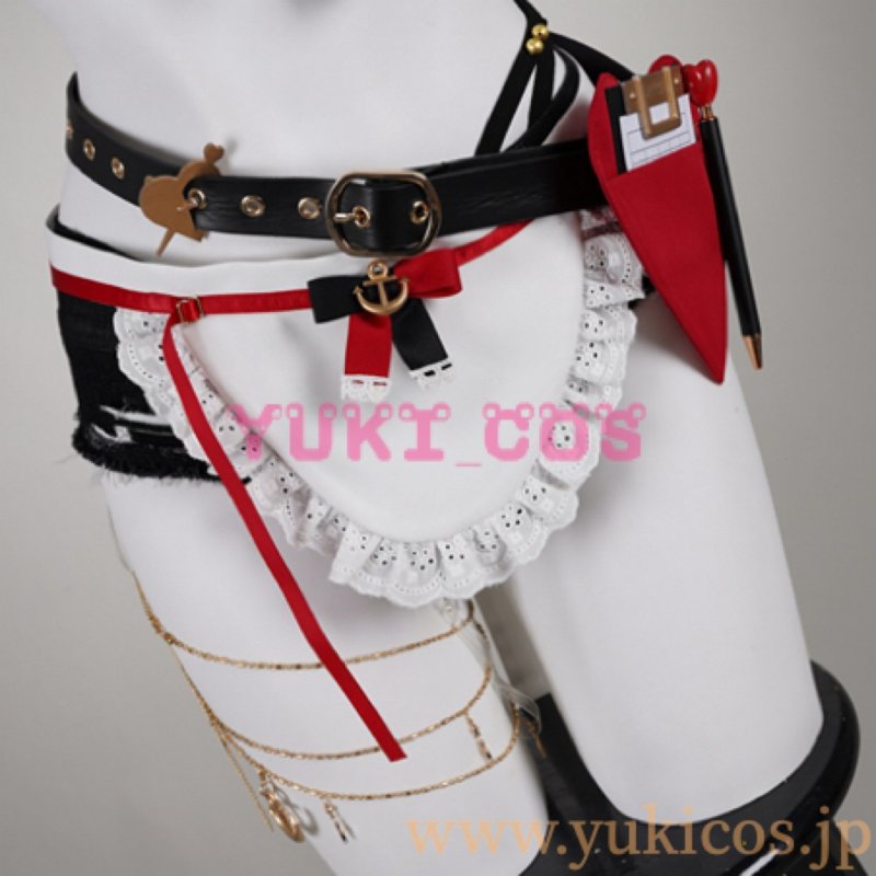 画像6: Vtuber　ホロライブ　ホロナツパラダイス　海の家の可愛いウェイトレスさん！　宝鐘マリン　コスプレ衣装　送料無料 (6)