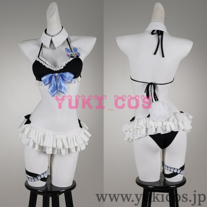 画像6: Vtuber　ホロライブ　ホロナツパラダイス　海の家の可愛いウェイトレスさん！　兎田ぺこら　コスプレ衣装　送料無料 (6)