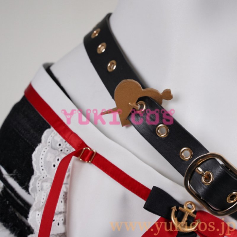 画像8: Vtuber　ホロライブ　ホロナツパラダイス　海の家の可愛いウェイトレスさん！　宝鐘マリン　コスプレ衣装　送料無料 (8)