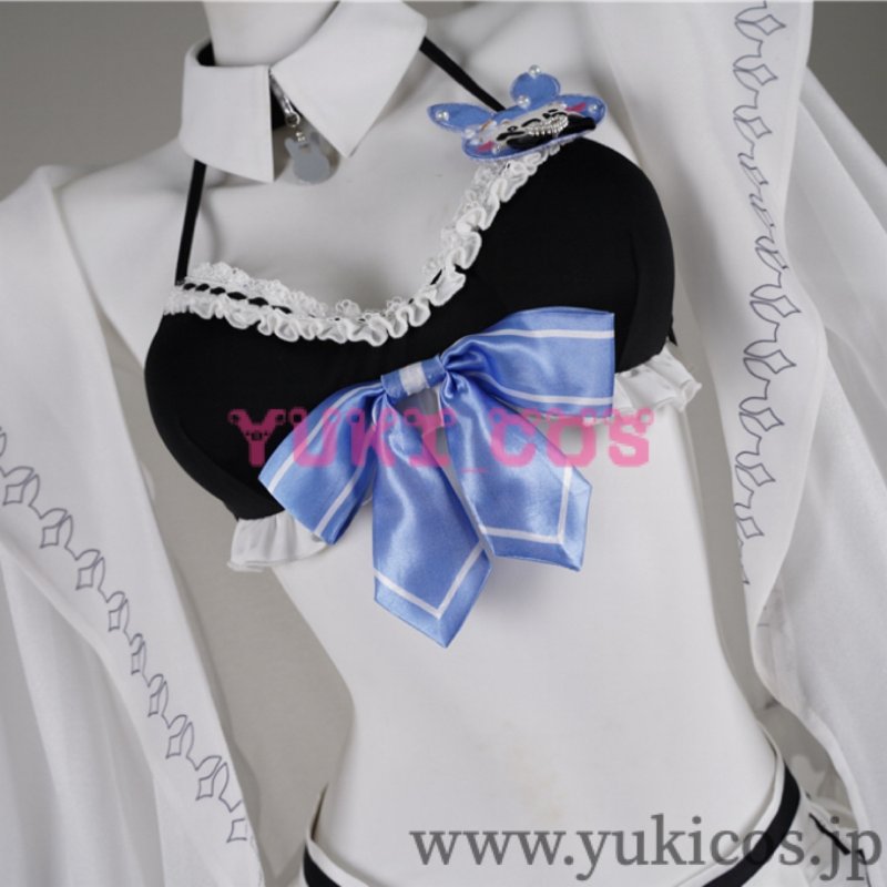 画像8: Vtuber　ホロライブ　ホロナツパラダイス　海の家の可愛いウェイトレスさん！　兎田ぺこら　コスプレ衣装　送料無料 (8)