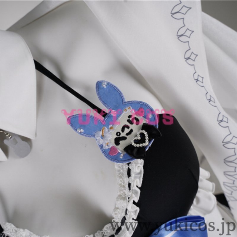 画像10: Vtuber　ホロライブ　ホロナツパラダイス　海の家の可愛いウェイトレスさん！　兎田ぺこら　コスプレ衣装　送料無料 (10)