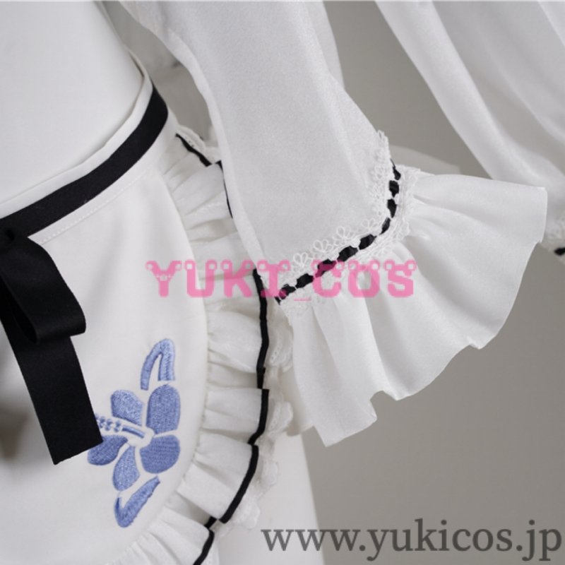 画像12: Vtuber　ホロライブ　ホロナツパラダイス　海の家の可愛いウェイトレスさん！　兎田ぺこら　コスプレ衣装　送料無料 (12)