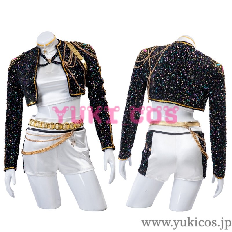 画像4: KPOPガールズ! デーモン・ハンターズ　Kpop Demon Hunters　Rumi　ルミ　Golden コスプレ衣装　送料無料　新バージョン (4)