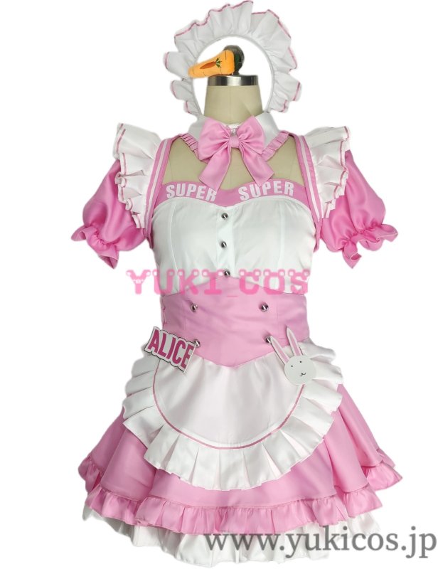 画像1: 勝利の女神:NIKKE　ニケ　スイートメイドコラボカフェ　アリス　メイド服　コスプレ衣装　送料無料 (1)