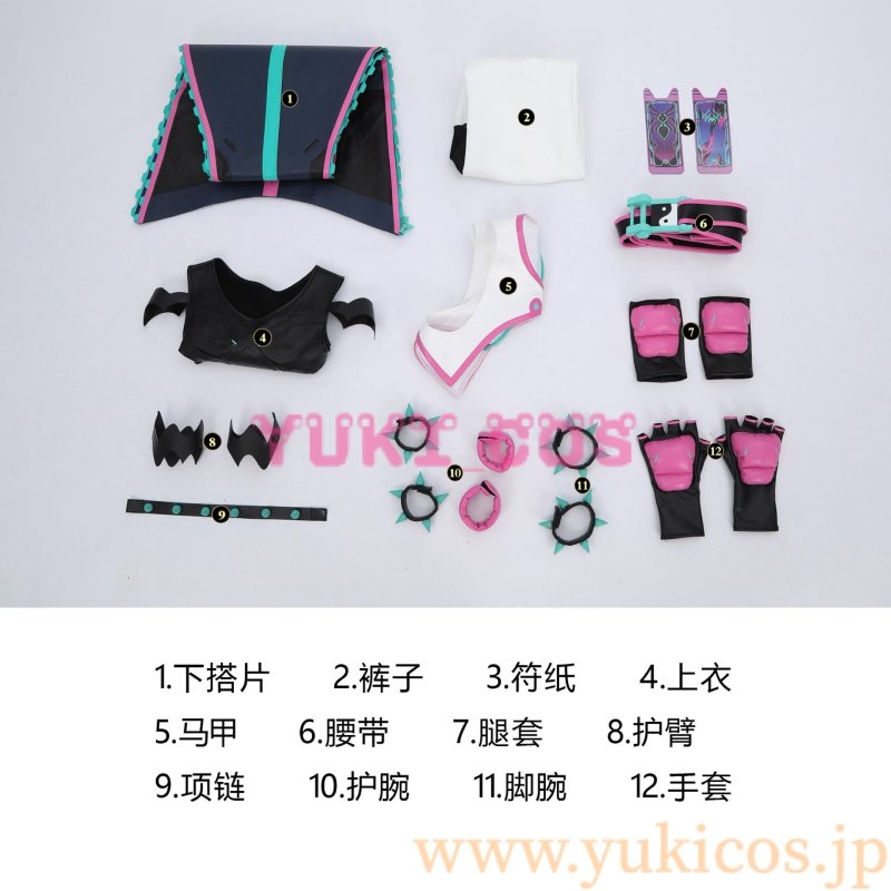 画像2: オーバーウォッチ 2xストリートファイター6　OVERWATCH 2 X STREET FIGHTER 6　Kiriko Skin Juri　　キリコ　ジュリ　コスプレ衣装　送料無料 (2)